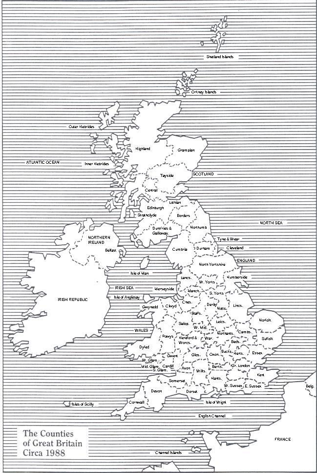 The Counties of Great Britain Circa 1988